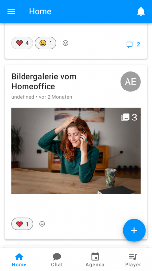 Ein Gruss aus dem Homeoffice: Mehrere Fotos als Bildergalerie-Post